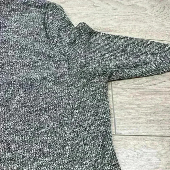 Madewell Grey & White Mock Neck Long Sleeve Dress Size M - Picture 8 of 10